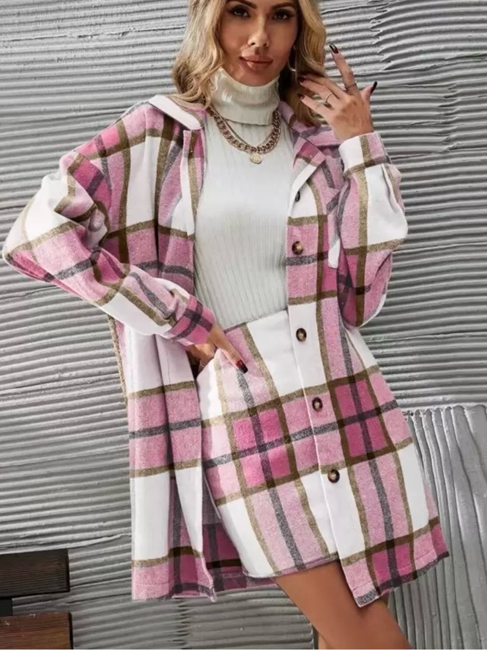 Pink Plaid Set
